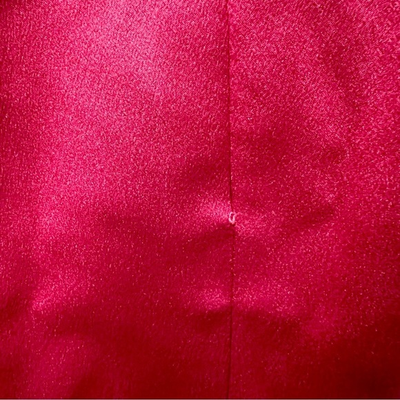 Lavish Alice Pleated One Shoulder Satin Cocktail Midi Dress Red Burgundy 2 NWT - Picture 10 of 16